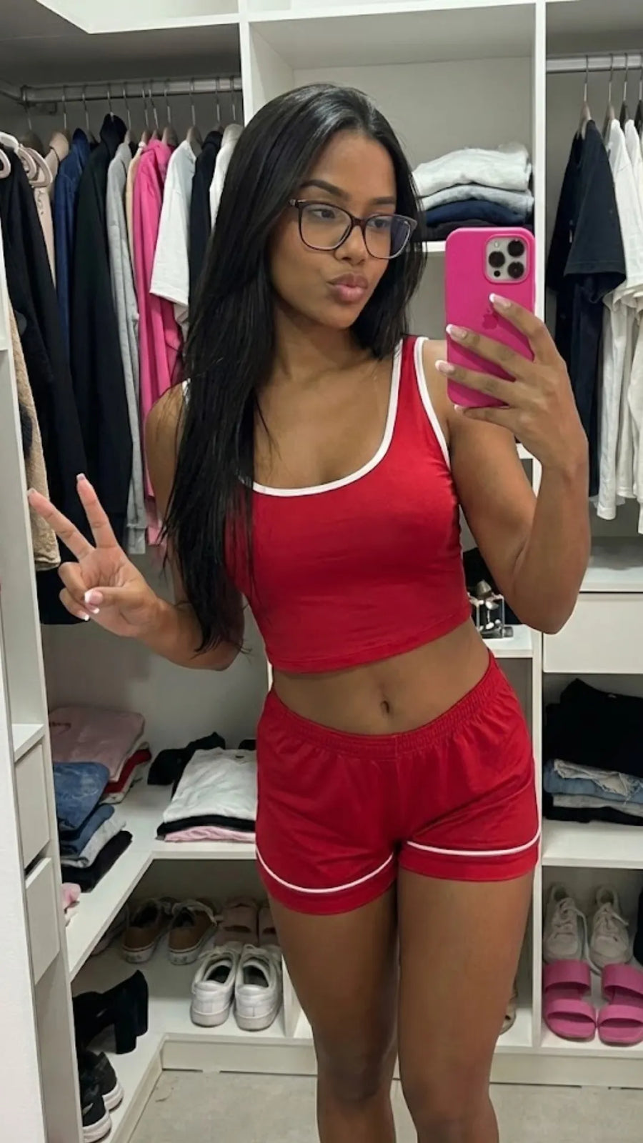 Foto de cliente usando a peça