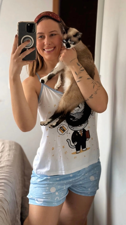 Foto de cliente usando a peça