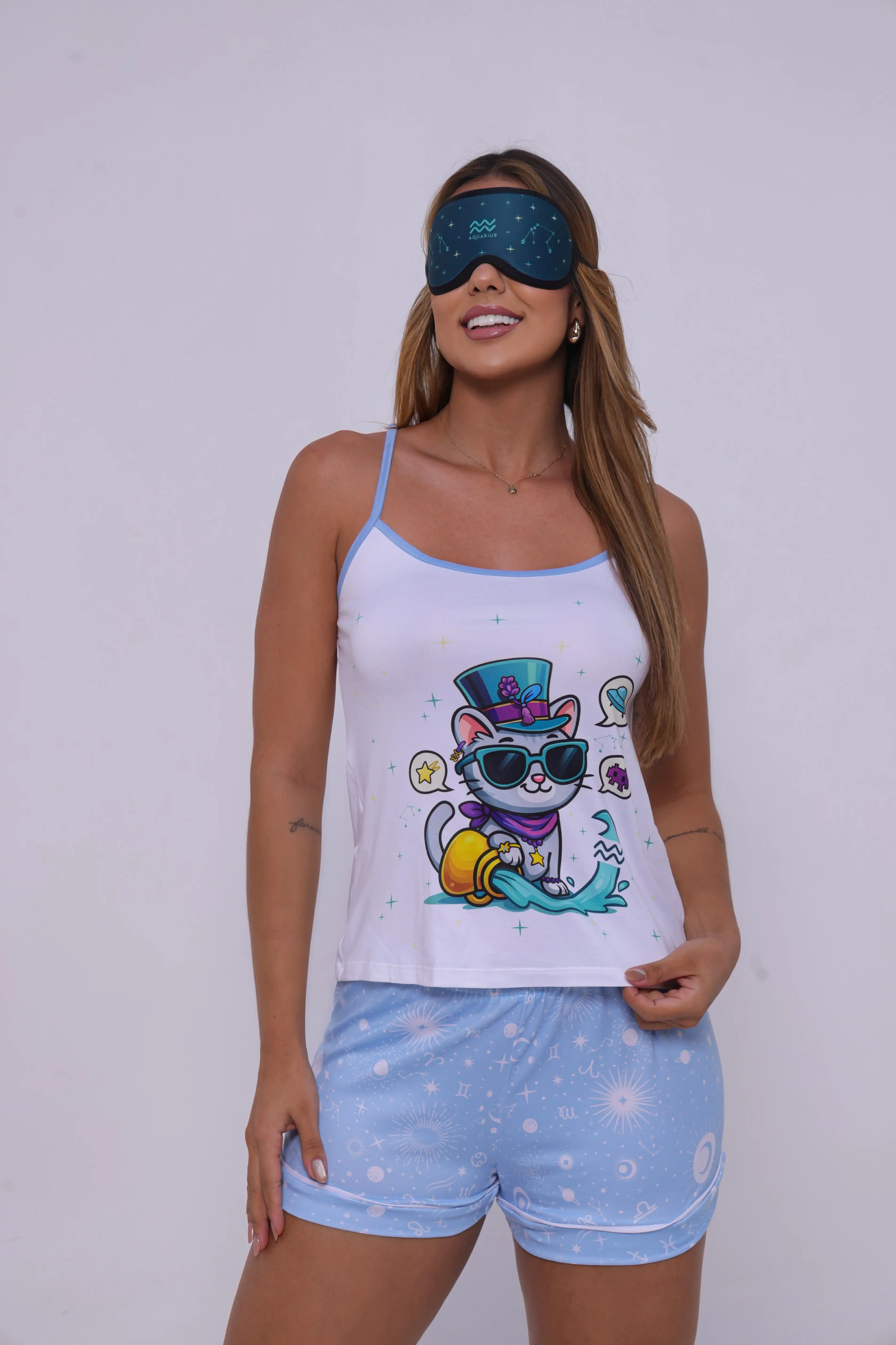 Pijama de Alcinha Signos - Aquário