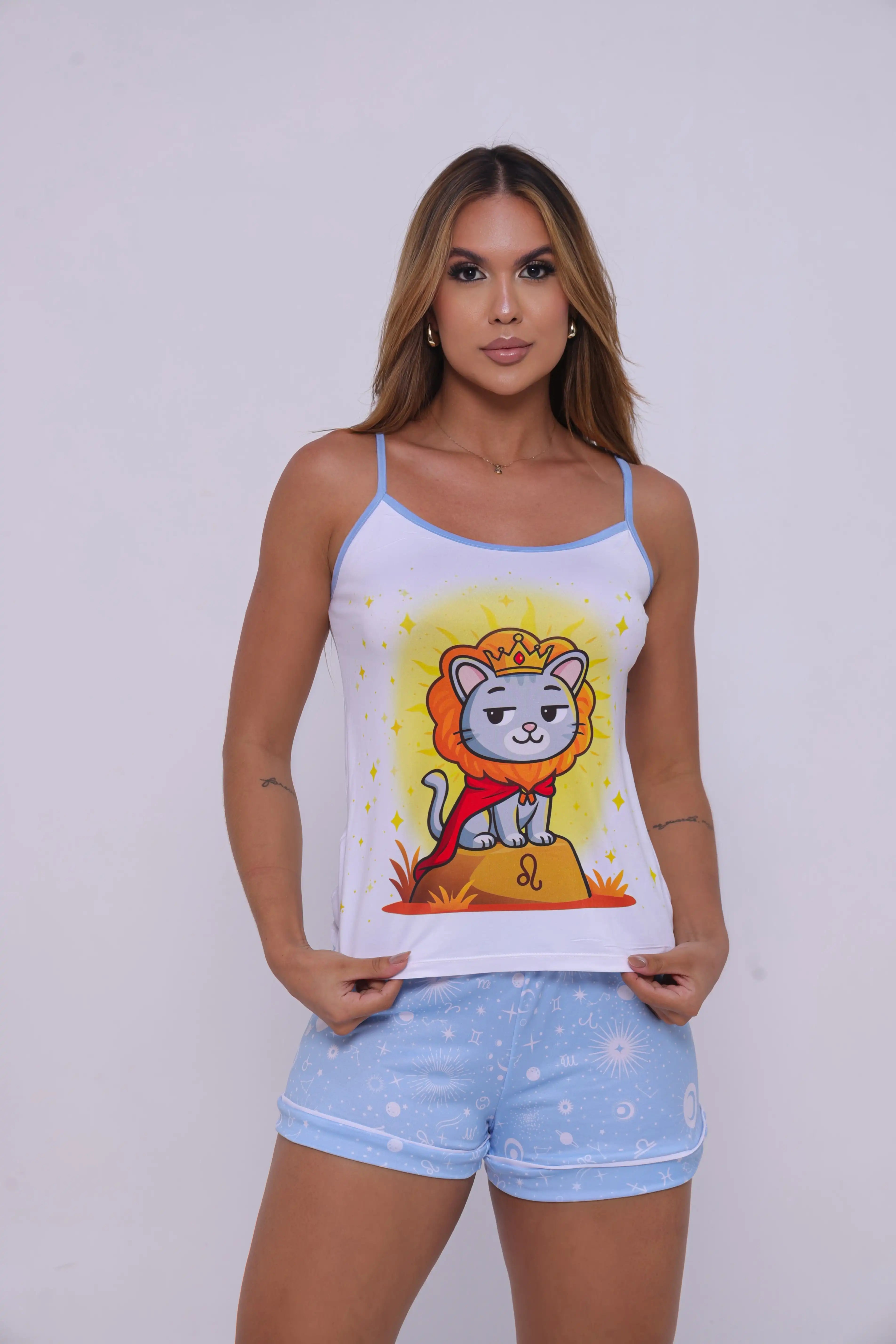 Pijama de Alcinha Signos - Leão