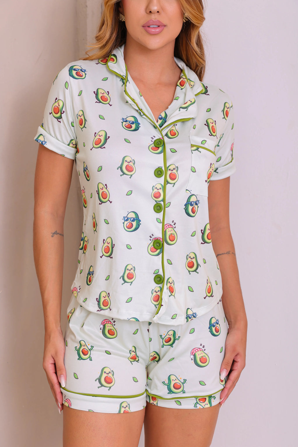 Pijama Americano - Abacate