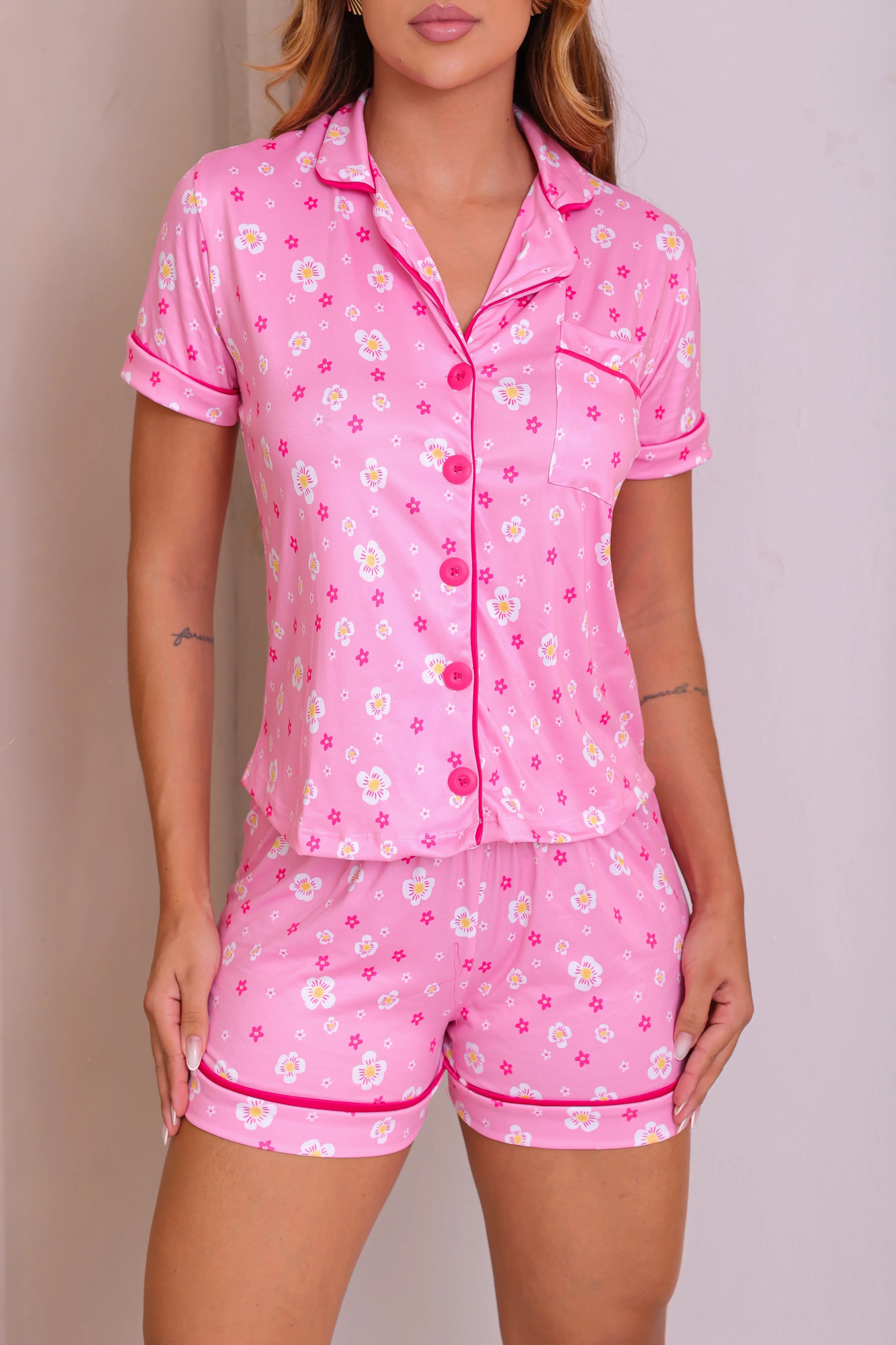 Pijama Americano - Flores