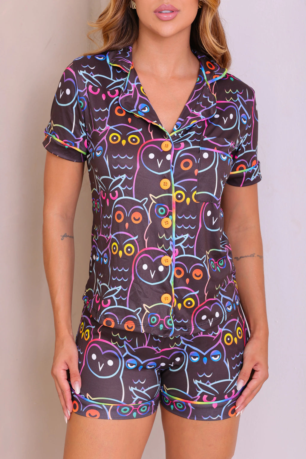 Pijama Americano - Corujinhas