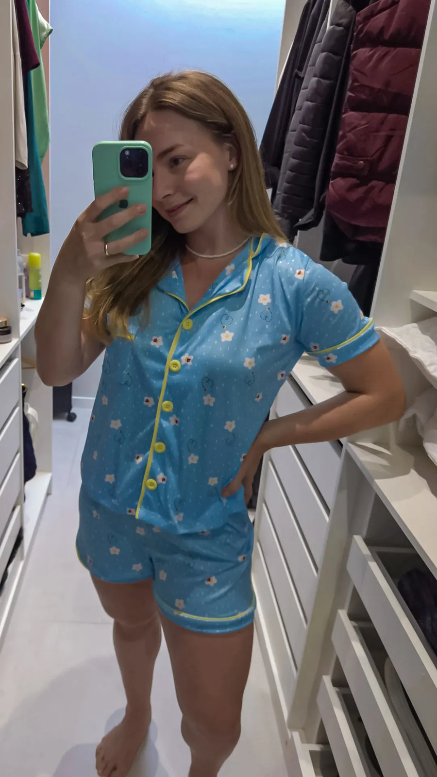 Foto de cliente usando a peça